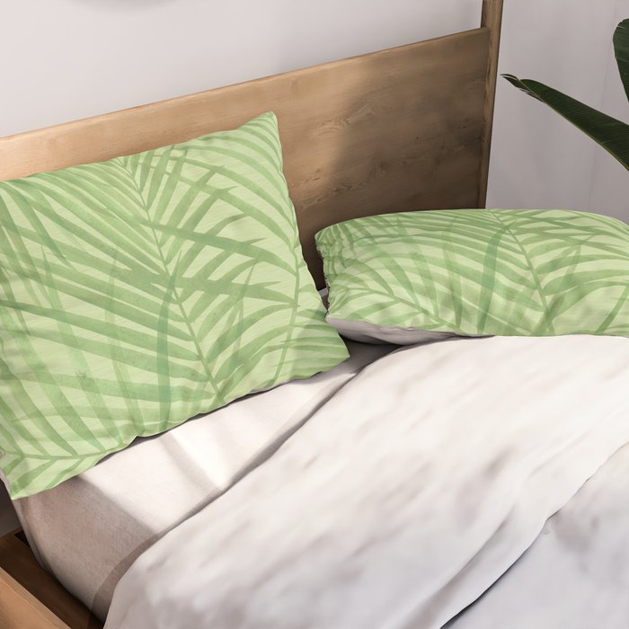 Tropical Greenery Pattern  Pillow Sham Gallery Image 2