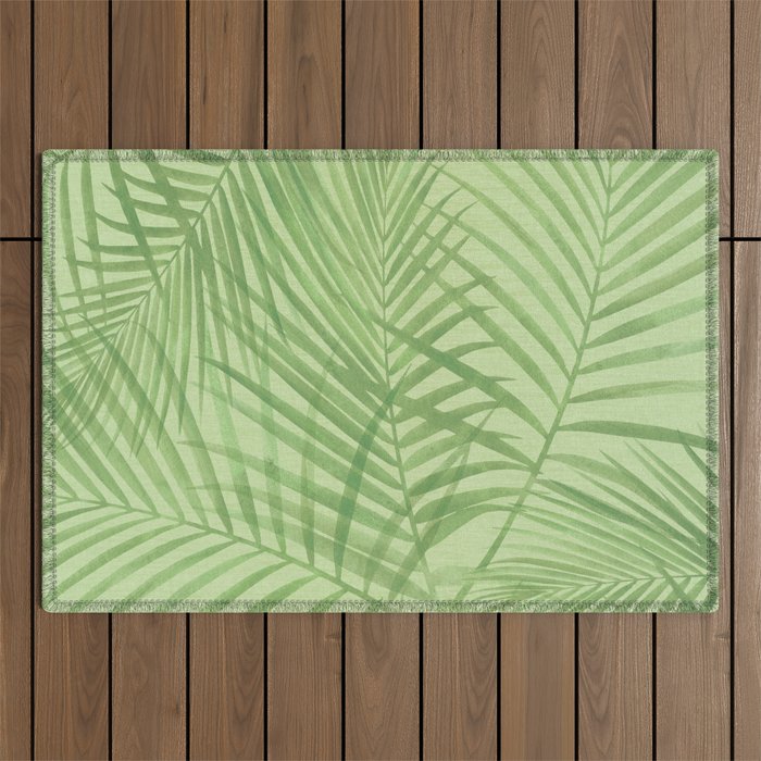 Tropical Greenery Pattern  Outdoor Rug Gallery Image 1