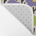 Wild Flowers Pattern Purple and Green Bath Mat Gallery Image 2