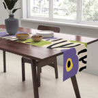 Wild Flowers Pattern Purple and Green Table Runner Gallery Image 2