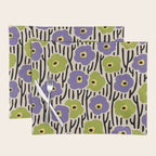 Wild Flowers Pattern Purple and Green Placemat Gallery Image 1
