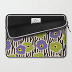 Wild Flowers Pattern Purple and Green Laptop Sleeve Gallery Image 2