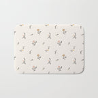 Sweet Pea Ditsy Floral - Pink, Charcoal, Mustard, Sage Bath Mat Gallery Image 1