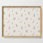 Sweet Pea Ditsy Floral - Pink, Charcoal, Mustard, Sage Serving Tray Gallery Image 1