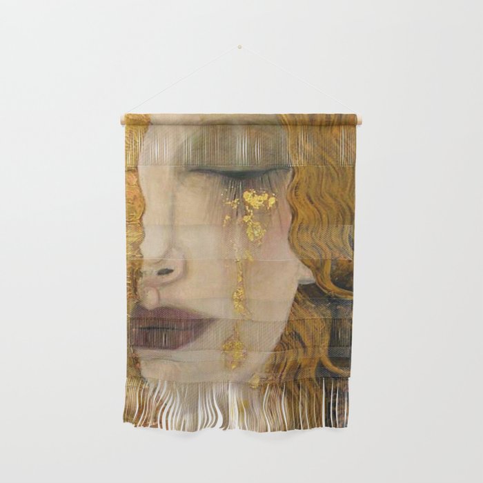 Golden Tears (Freya's Heartache) portrait painting by Gustav Klimt Wall Hanging Gallery Image 1