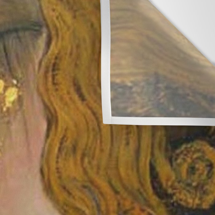Golden Tears (Freya's Heartache) portrait painting by Gustav Klimt Wall Tapestry Gallery Image 3