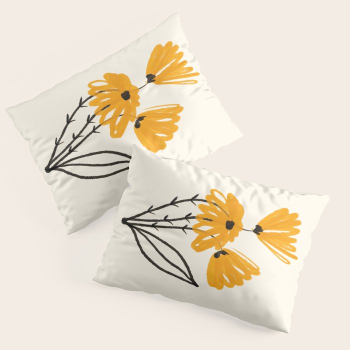 The Cosmo Yellow Flowers 02 Pillow Sham Gallery Image 3