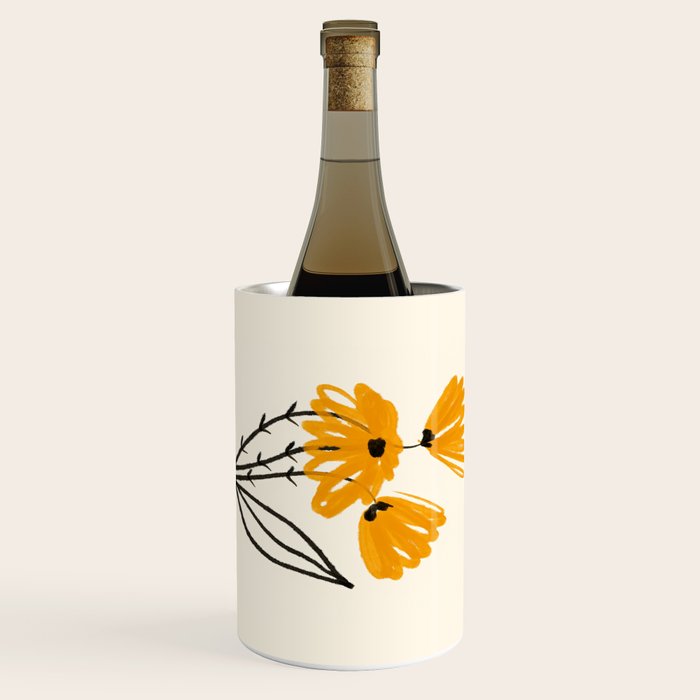 The Cosmo Yellow Flowers 02 Wine Chiller Gallery Image 1