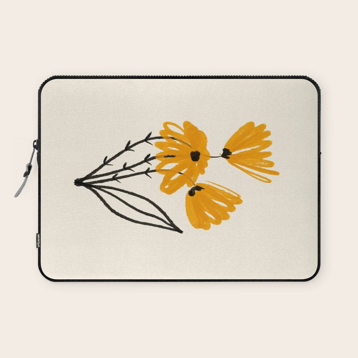 The Cosmo Yellow Flowers 02 Laptop Sleeve Gallery Image 1