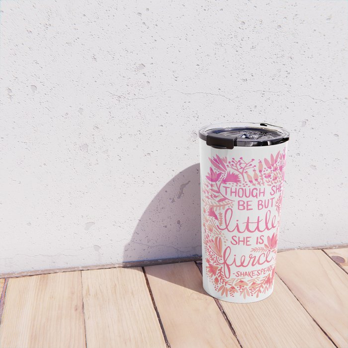 Little & Fierce - Pink OmbrÃ© Travel Mug Gallery Image 4