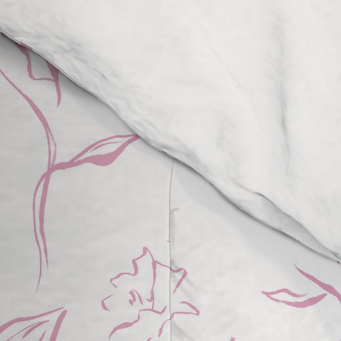 Pink romantic wildflowers Comforter Gallery Image 4