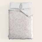 Pink romantic wildflowers Duvet Cover Gallery Image 6