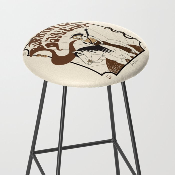 Burning Daylight - Black, Cream, Rust Stool Gallery Image 2