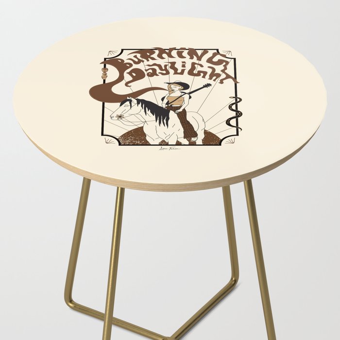 Burning Daylight - Black, Cream, Rust Side Table Gallery Image 2