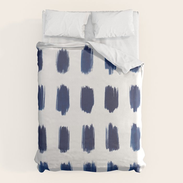 Indigo Abstract Brush Strokes | No. 6 Duvet Cover Gallery Image 6