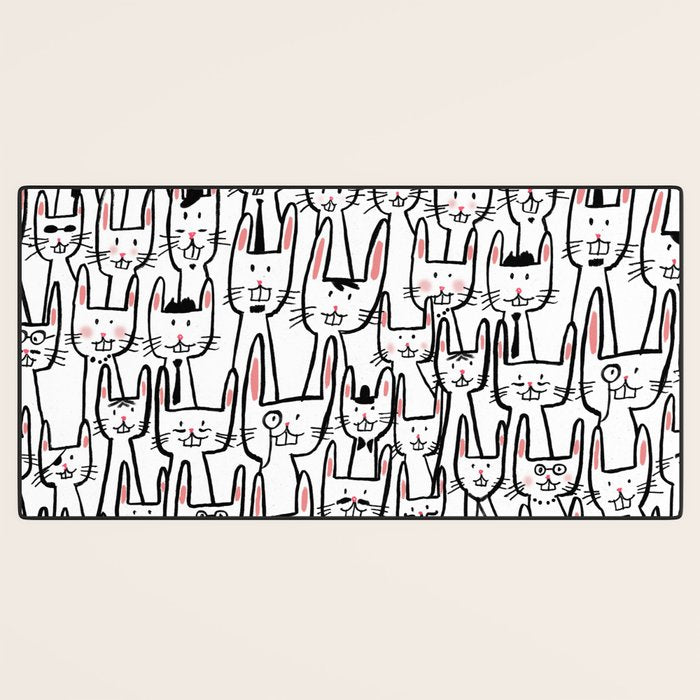 Bunny family Desk Mat Gallery Image 3