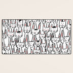 Bunny family Desk Mat Gallery Image 3