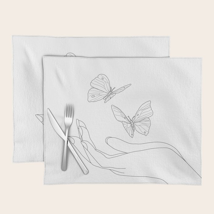 Butterflies on the Palm of the Hand Placemat Gallery Image 1