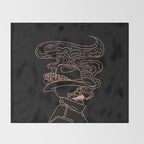 Love or Die Tryinâ Cowhand - Black & Pink Throw Blanket Gallery Image 2