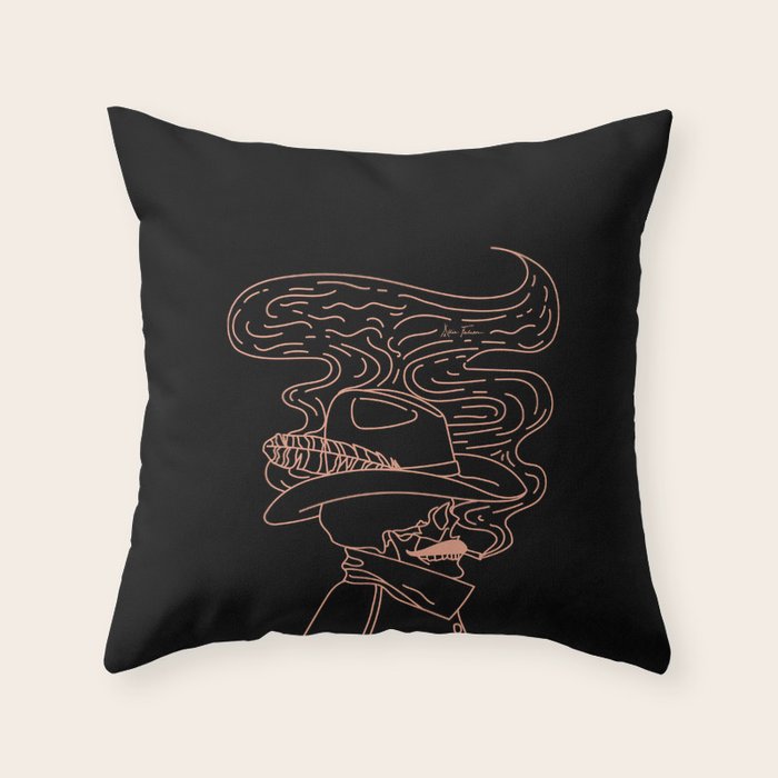 Love or Die Tryinâ Cowhand - Black & Pink Throw Pillow Gallery Image 6