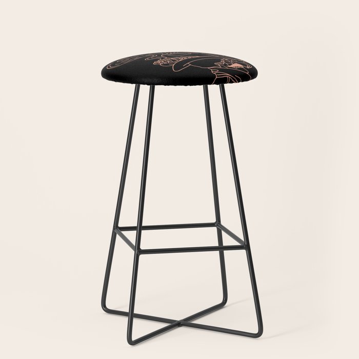 Love or Die Tryinâ Cowhand - Black & Pink Stool Gallery Image 1
