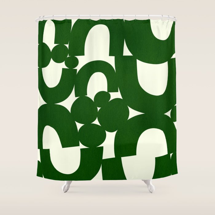 Abstract024-green Shower Curtain Gallery Image 1