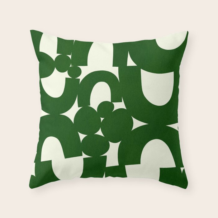 Abstract024-green Throw Pillow Gallery Image 6
