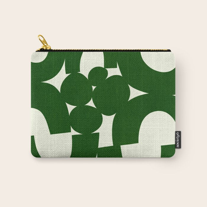 Abstract024-green Carry All Pouch Gallery Image 1
