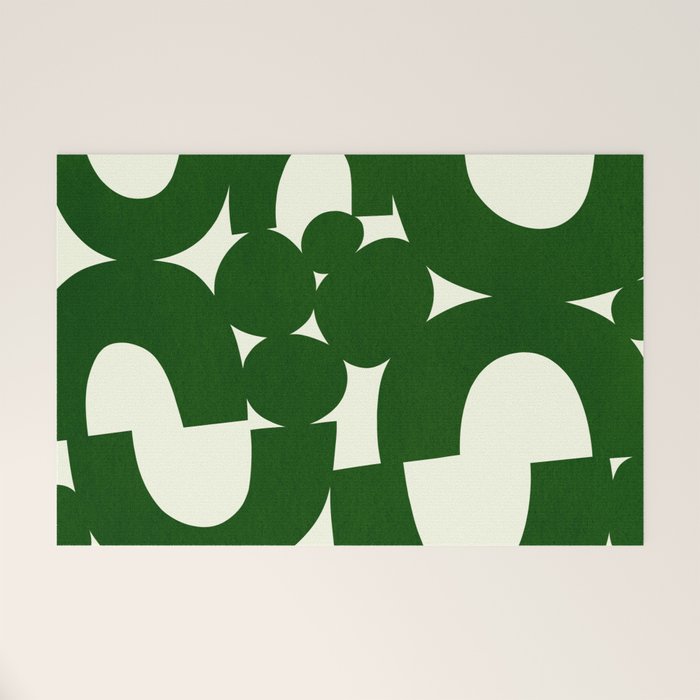 Abstract024-green Welcome Mat Gallery Image 1
