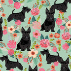 Scottish Terrier florals pattern dog breed dog art pet portraits pet friendly scottie gifts Coffee Mug Gallery Image 2