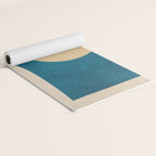 Navy Orange Beige Modern Design Art Work Yoga Mat Gallery Image 2