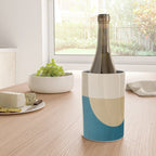 Navy Orange Beige Modern Design Art Work Wine Chiller Gallery Image 4