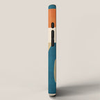 Navy Orange Beige Modern Design Art Work iPhone Case Gallery Image 2