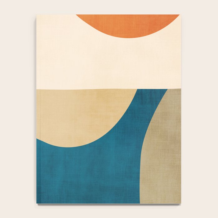 Navy Orange Beige Modern Design Art Work Notebook Gallery Image 4