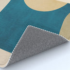 Navy Orange Beige Modern Design Art Work Rug Gallery Image 4