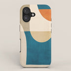 Navy Orange Beige Modern Design Art Work iPhone Case Gallery Image 1