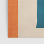 Navy Orange Beige Modern Design Art Work Poster Gallery Image 3