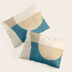 Navy Orange Beige Modern Design Art Work Pillow Sham Gallery Image 3