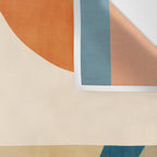 Navy Orange Beige Modern Design Art Work Wall Tapestry Gallery Image 3