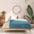 Navy Orange Beige Modern Design Art Work Comforter Gallery Image 3
