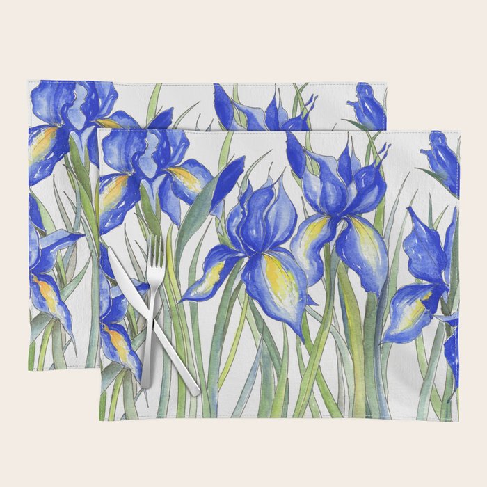 Blue Iris, Illustration Placemat Gallery Image 1