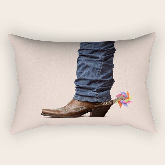 Funny Cowboy  Rectangular Pillow Gallery Image 1