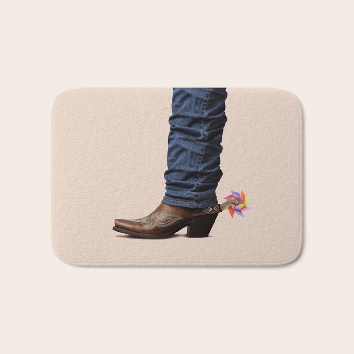 Funny Cowboy  Bath Mat Gallery Image 1