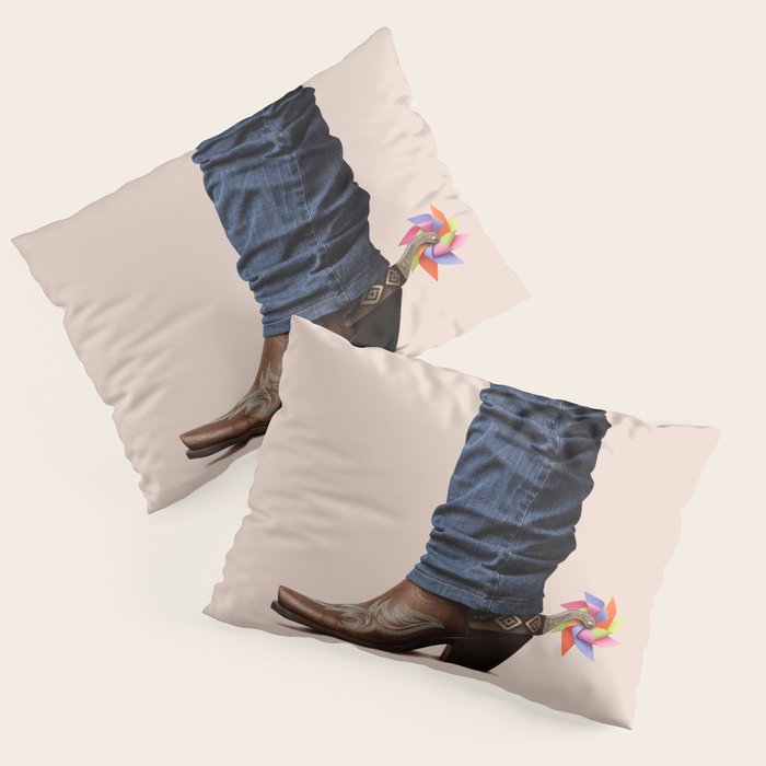 Funny Cowboy  Pillow Sham Gallery Image 1