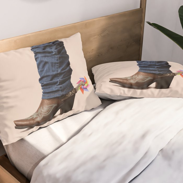 Funny Cowboy  Pillow Sham Gallery Image 2