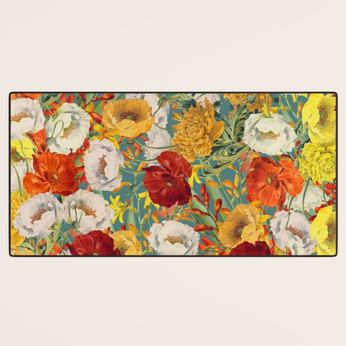 Vintage Poppy Floral Desk Mat Gallery Image 3