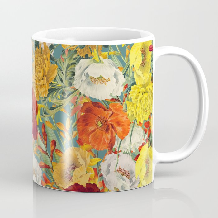Vintage Poppy Floral Coffee Mug Gallery Image 1