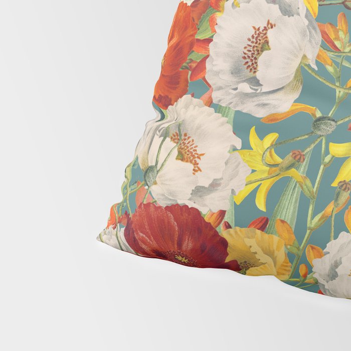 Vintage Poppy Floral Pillow Sham Gallery Image 4