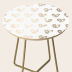 Luxe Gold Hearts on White Side Table Gallery Image 2
