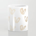 Luxe Gold Hearts on White Coffee Mug Gallery Image 4